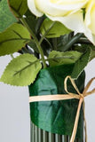 White Silk Rose Bouquet LED Flower - R-022