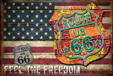 Route 66 Freedom Flag LED Painting - ta15-pa02044