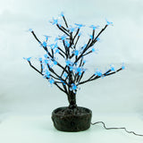 BrightBaum Artificial Flowers Cherry JUNO - 2' Bonsai (Color Shift Party Mode Remote)