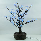 BrightBaum Artificial Flowers Cherry JUNO - 2' Bonsai (Color Shift Party Mode Remote)