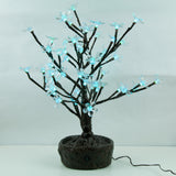BrightBaum Artificial Flowers Cherry JUNO - 2' Bonsai (Color Shift Party Mode Remote)
