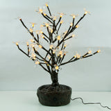 BrightBaum Artificial Flowers Cherry JUNO - 2' Bonsai (Color Shift Party Mode Remote)