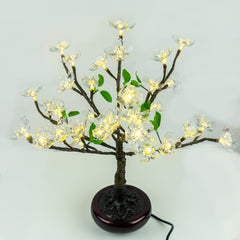JUNO - 2' Bonsai Cherry Artificial Tree Warm Light Round