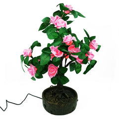 BrightBaum Artificial Flower Of Plastics JUNO-2' Pink Rose (Warm Light)