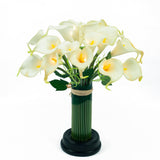 BrightBaum Artificial Flower Arrangement Mini Calla Lily LED Bouquet Flower Q-022