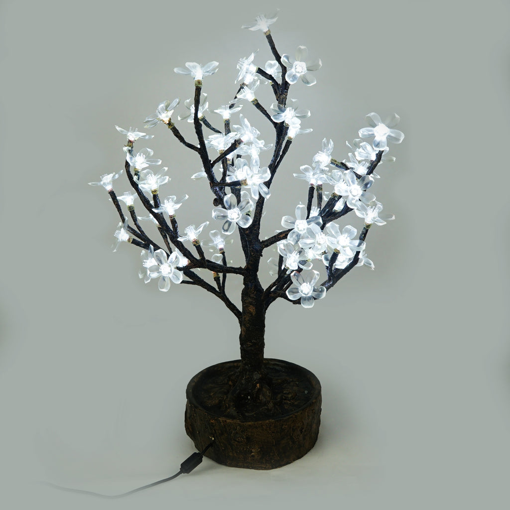 lighted white bonsai tree Bright Baum