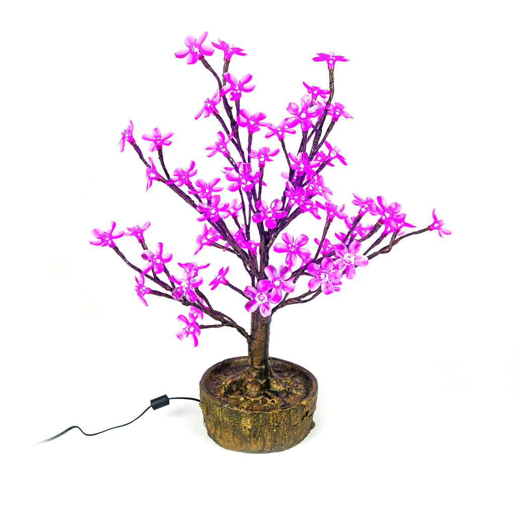 Bright Baum - 2 ft. Artificial Cool White LED Cherry Blossom Bonsai –  Bright Baum Inc.